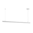 ET2 Continuum Linear Pendant in White, featuring sleek acrylic and aluminum design for modern lighting solutions.