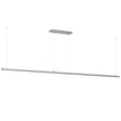 ET2 Continuum Linear Pendant in Satin Aluminum with Acrylic and Aluminum materials, perfect for modern lighting decor.