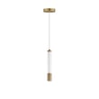 ET2 Cortex Pendant in Natural Aged Brass finish, featuring steel, aluminum, and glass materials for elegant lighting.