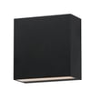ET2 Cubed Outdoor Wall Sconce in Black Aluminum, modern design for stylish outdoor lighting.