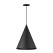 ET2 Pitch Pendant in Black finish, featuring a sleek, modern design with an Aluminum body and a minimalist aesthetic, hanging elegantly from the ceiling.