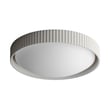 ET2 Souffle LED Flush Mount in Chaulk White finish, featuring a sleek, modern design with a Concrete, PC, and Steel construction.