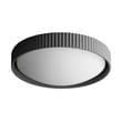 ET2 Souffle LED Flush Mount in a sleek gray finish, featuring a modern concrete design with integrated LED lighting for a stylish, energy-efficient look.