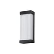 ET2 Acropolis Outdoor Wall Mount in Black Aluminum, stylish lighting solution for outdoor spaces.