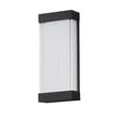 ET2 Acropolis Outdoor Wall Mount in Black Aluminum, stylish lighting fixture for exterior spaces.