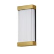 ET2 Acropolis Outdoor Wall Mount in Natural Aged Brass, durable aluminum design for stylish outdoor lighting.