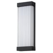 ET2 Acropolis Outdoor Wall Mount in Black Aluminum, stylish lighting fixture for outdoor spaces.