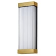 ET2 Acropolis Outdoor Wall Mount in Natural Aged Brass, durable aluminum design for stylish outdoor lighting.
