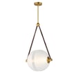ET2 Dispatch Pendant in Natural Aged Brass finish, featuring a sleek Steel design with a modern aesthetic and elegant lighting fixture.
