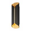 ET2 Folio Wall Mount in Aluminum, featuring a sleek Black with Gold finish, elegantly designed for modern interiors.