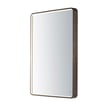 ET2 Rectangular LED Mirror with Anodized Bronze finish and Steel frame, featuring energy-efficient LED lighting for a modern and stylish bathroom.