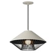 ET2 Phoenix Wide Pendant light fixture in Grey finish with a sleek, modern design, featuring an Aluminum frame and a wide, circular shade.