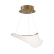 ET2 Rinkle Modular Pendant in French Gold finish, featuring a contemporary design with a steel frame and adjustable hanging elements.
