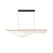 ET2 Manta Linear Pendant in Black finish, featuring a sleek, elongated design with Aluminum, Steel, and Acrylic materials for a modern aesthetic.