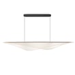 ET2 Manta Linear Pendant in Black finish, featuring a sleek design with Aluminum, Steel, and Acrylic materials, elegantly suspended for modern illumination.
