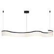 ET2 Sonata 59" LED Pendant: Sleek, modern design with a polished chrome finish, featuring a linear arrangement of LED lights for elegant illumination.