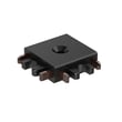 ET2 Continuum Track 90 Degree Corner Connector in Black, made of durable PC material for seamless lighting solutions.