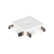 ET2 Continuum Track 90 Degree Corner Connector in White, made of durable PC material for seamless lighting design.