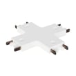 ET2 Continuum Track 4-Way X Connector in White, made of durable PC material for versatile lighting solutions.