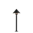 ET2 Alumilux Landscape Cone Path Light in Black Aluminum, perfect for illuminating outdoor pathways and enhancing garden aesthetics.