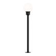 ET2 Alumilux Landscape Globe Path Light in Black Aluminum for elegant outdoor illumination.
