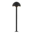 ET2 Alumilux Landscape Dome Path Light in Black, featuring durable aluminum construction for stylish outdoor illumination.