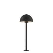 ET2 Alumilux Landscape Dome Path Light in Black, made of durable aluminum, enhancing outdoor spaces with stylish illumination.