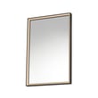 ET2 Bevel LED Mirror in Brushed Black finish, featuring aluminum, PC, and glass materials for a modern bathroom aesthetic.