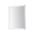 ET2 Bevel LED Mirror in Satin Nickel finish, featuring aluminum, PC, and glass materials for a modern bathroom design.