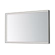 ET2 Bevel Wide LED Mirror in Brushed Black finish, featuring durable aluminum, PC, and glass materials for modern elegance.