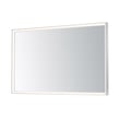 ET2 Bevel Wide LED Mirror in Satin Nickel finish, featuring aluminum, PC, and glass materials for a sleek modern design.