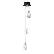 ET2 Pebble Multi-Light Pendant featuring a sleek design in Black with Polished Gold finish, crafted from Steel, Copper, and Crystal.