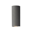 ET2 Pilar Cylinder Outdoor Wall Sconce in Greystone finish, featuring a sleek, modern design with a cylindrical shape made of Concrete, SS, and Glass.