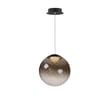 ET2 Planetary Pendant featuring a sleek Black Aluminum finish with a modern design, showcasing a circular structure and ambient lighting.