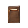 ET2 Steppes Outdoor Wall Sconce in Antique Bronze finish, featuring a sleek Aluminum design with a modern, rectangular shape and clear glass panels.