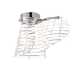 ET2 Tartan Flush Mount light fixture in polished chrome finish with a stainless steel and acrylic design.