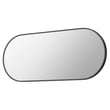 ET2 Elisse Large Oval LED Mirror with Black aluminum frame, featuring a sleek, modern design with a soft glow from integrated LED lighting.