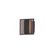 ET2 Interlace Square Outdoor Wall Sconce in Black with Aged Copper finish, crafted from Aluminum, mounted on a brick wall, illuminating a garden path.