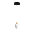 ET2 Pebble Pendant in Steel finish, featuring a sleek, modern design with a smooth, rounded shape and a polished surface for contemporary elegance.