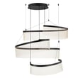ET2 Sonata 3-Light LED Pendant featuring a sleek Black finish with Aluminum, Steel, and Acrylic materials, elegantly suspended for modern illumination.