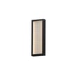 ET2 Highlander Bathroom Vanity Light with a sleek Black Aluminum frame and elegant Glass shades, perfect for modern bathroom decor.