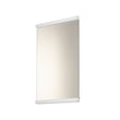 ET2 Luminance Lighted Mirror with a sleek design, featuring a rectangular shape, polished chrome finish, and integrated LED lighting.