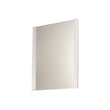 ET2 Luminance Lighted Mirror with a sleek, rectangular design in polished chrome finish, featuring energy-efficient LED lights around the edges.