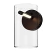 ET2 Polo Wall Sconce featuring a sleek Black finish with a combination of Steel, Polycarbonate, and Glass materials for a modern lighting design.