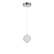 ET2 Rhythm Pendant in polished chrome finish, featuring a sleek, modern design with steel and glass elements, elegantly suspended for ambient lighting.
