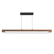ET2 Joist Linear Suspension in Walnut with Black finish, featuring a sleek design with wood, acrylic, aluminum, and steel elements.