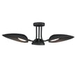 ET2 Marsh Semi Flush Mount light fixture in a sleek black finish, featuring a modern design with a steel frame and elegant, minimalist aesthetic.