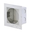 ET2 Alumilux Rough-In Box in brushed aluminum finish, durable metal construction for efficient electrical installations.