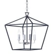 Maxim Lighting Abode Chandelier in Black with Polished Nickel, featuring a stylish steel design for modern interiors.