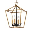 Maxim Lighting Abode 4-Light Small Chandelier in Gold Leaf with Textured Black Steel for elegant home decor.